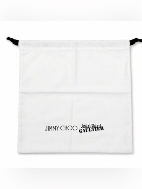 Jimmy Choo x Jean Paul Gaultier White Dust Bag Storage Pouch Logo Bag